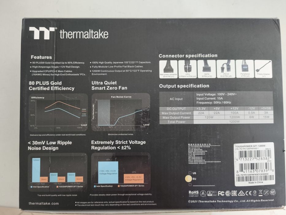 Fonte alimentação Thermaltake Toughpower GF11200