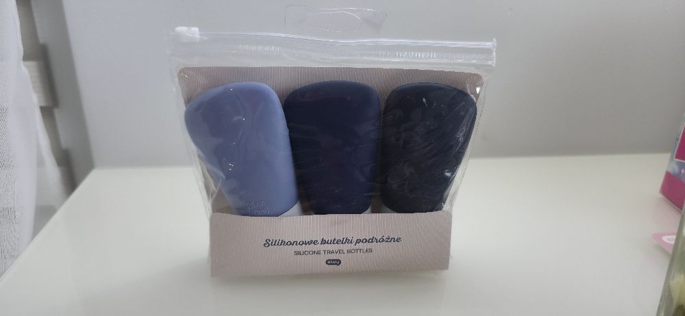 Silikonowe butelki podróżne samolotowe na kosmetyki komplet 3szt 60ml