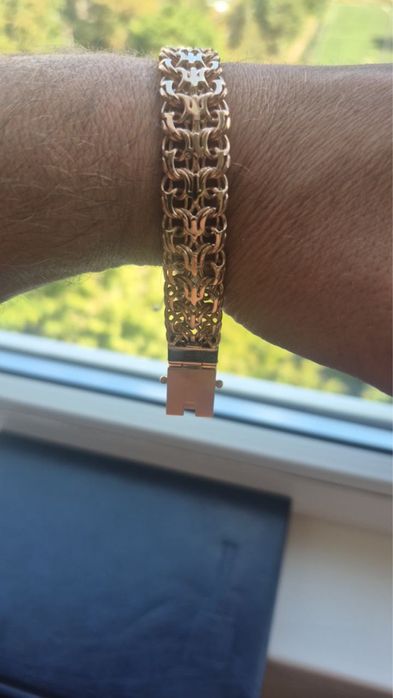 Золотий браслет «Тризуб» 50 г