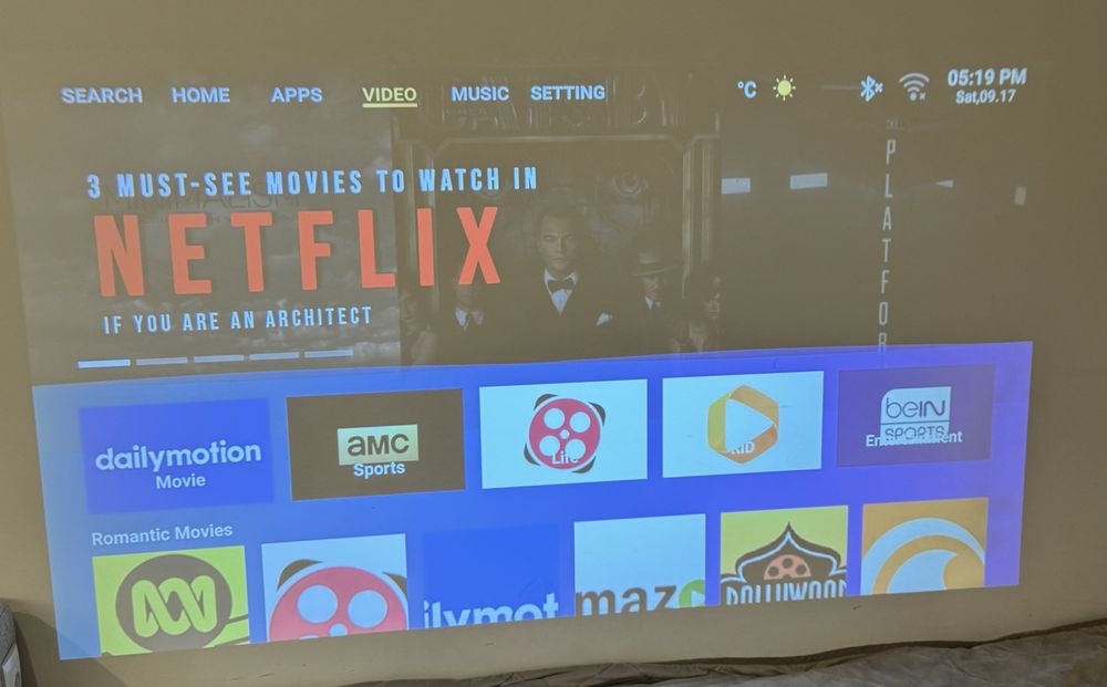 Projetor Thundeal Full HD 1080P LED Android TV