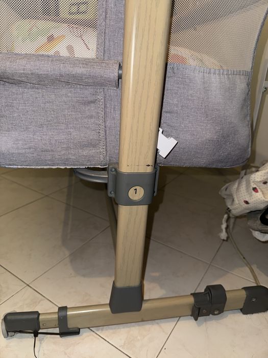 Berço Next2Me Kinderkraft Neste Air Cinzento