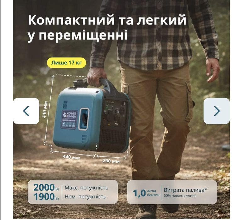 Інверторний генератор инверторный генератор KS 1900i S очень тихий в н