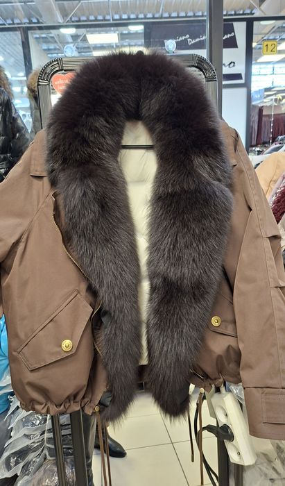 Kurtka bomberka z naturalnym futerkiem z lisa