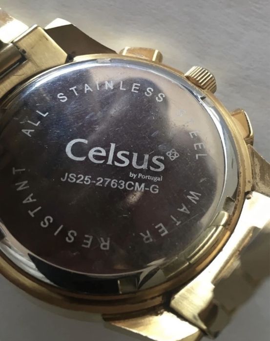 Relógio Celsius Chrono Dourado – Elegante e em Bom Estado Geral