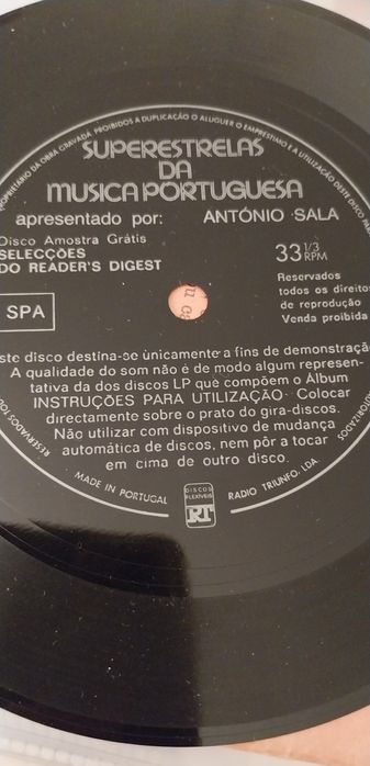 Disco : "Superestrelas da Música Portuguesa",