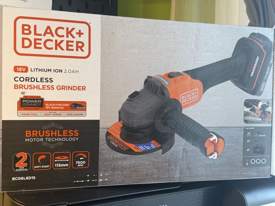 Akumulatorowa szlifierka kątowa Black+Decker