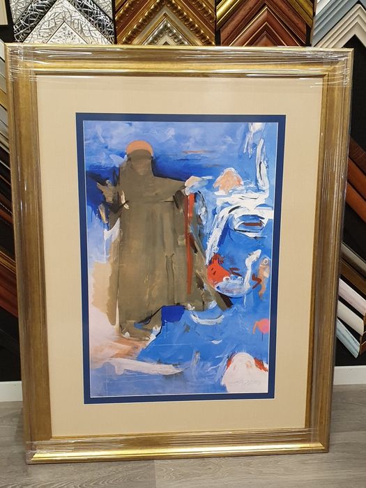 Rara serigrafia de Julio Pomar, Santo Antonio