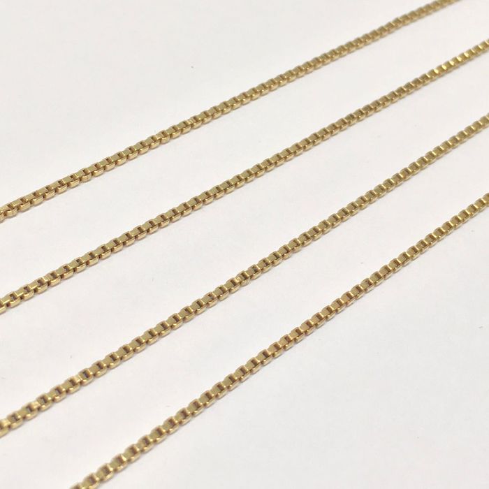 Złoty ŁAŃCUSZEK męski 750 18K cudowna KOSTKA 61 cm