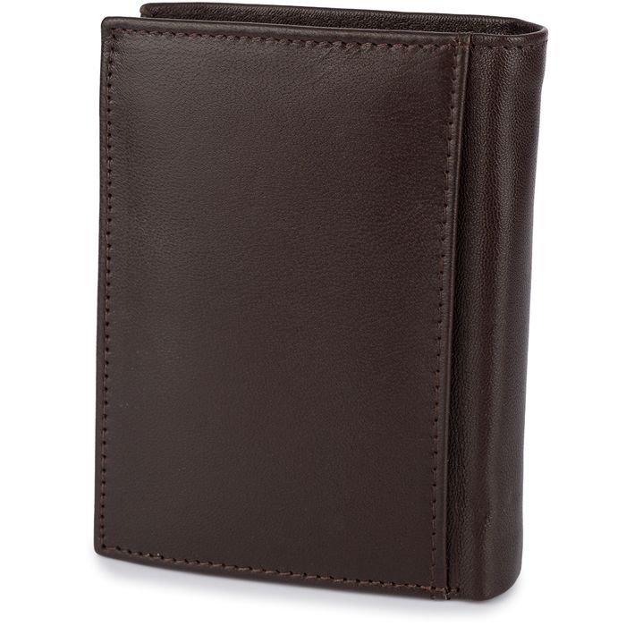 duży portfel portfel męski skórzany bellugio - czekoladowy brąz