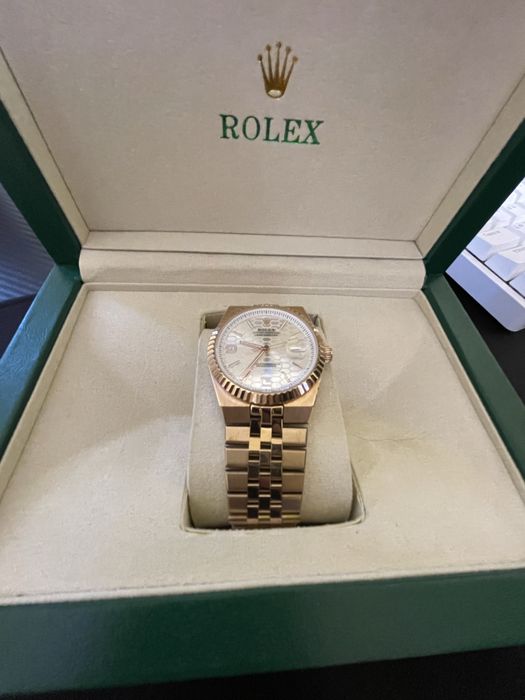 Чоловічий годинник у стилі Rolex Datejust — золотистий, механіка