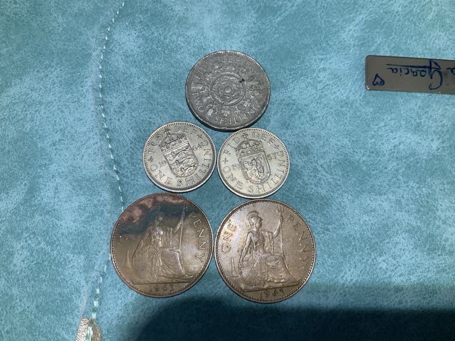 Lote moedas  Inglaterra - Rainha Elizabeth II 1956 a 1964
