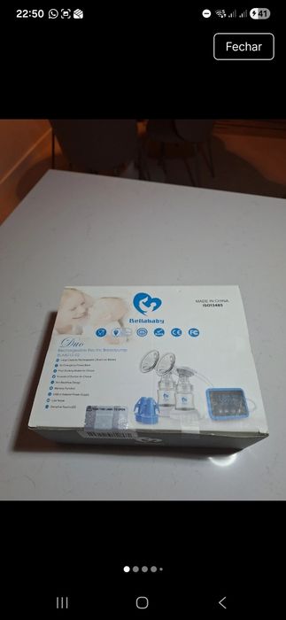 Bomba extração de leite materno - Bellababy - Nova