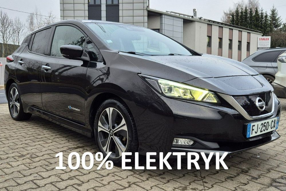 Nissan Leaf duza Bateria TEKNA Kamery 360 Grzana Kanapa Nawigacja Skóra