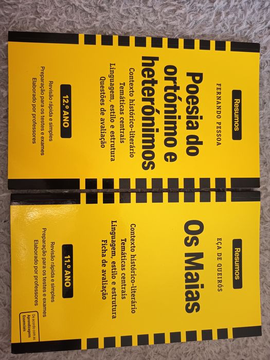 Resumos de "Os Maias" e Poesia do ortonimo e heterónimos