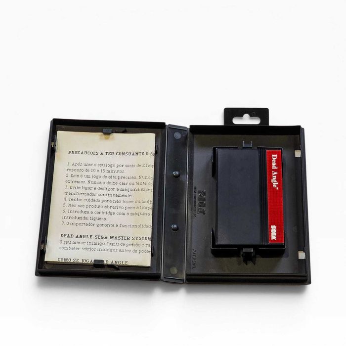 Jogo Sega Master System Dead Angle — Completo com Caixa, Cartucho e Folha de Instruções