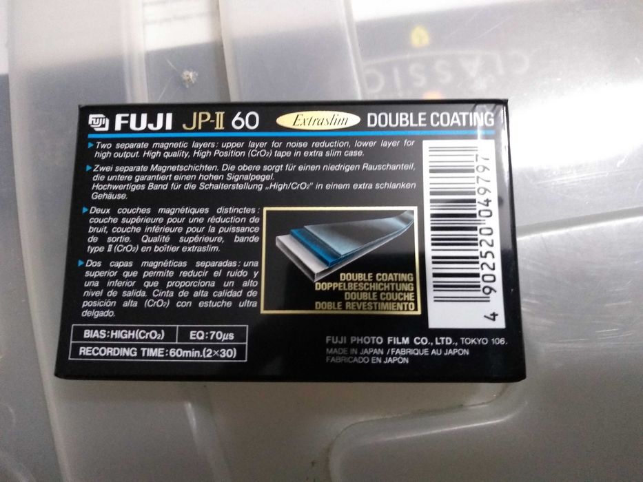 Cassetes de áudio FUJI JP-II 60 VINTAGE, NOVAS!