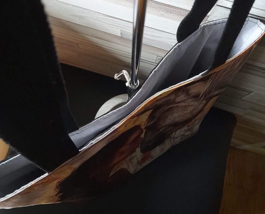 Torba, torebka, shopperka wodoodporna - dziewczyna i koń