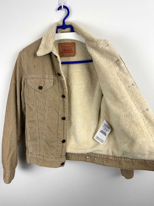 Kurtka jeansowa LEVIS STRAUSS sherpa beżowa baranek r. S