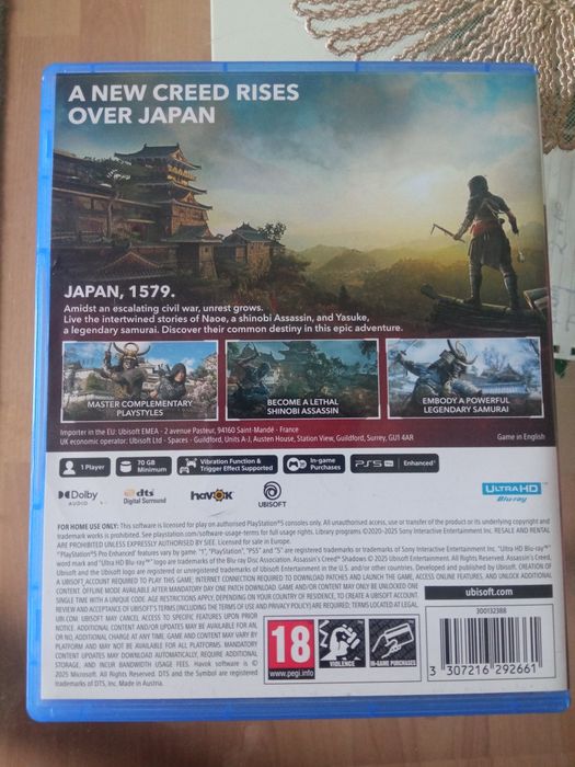 Assassin's Creed shadows ps5