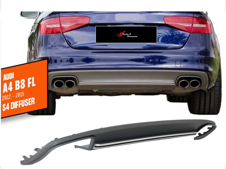 Audi A4 B8 2007-2015 рр. Дифузор заднього бампера DPT V1 (2012-2015)