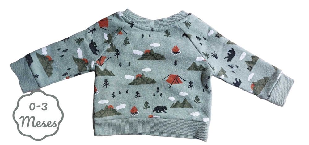 Conjunto Camisola + Calças Caqui Primark 0-3 meses