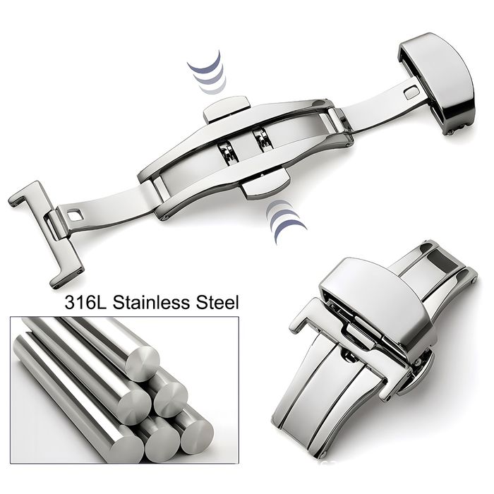 Застежка бабочка для наручных часов. Застібка метелик, ремешок.