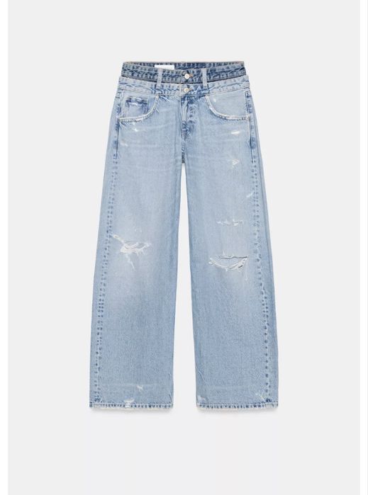 Джинси Zara TRF з подвійним поясом