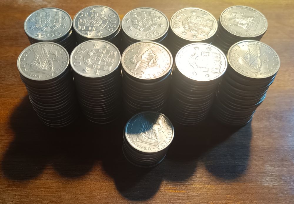 256 Moedas de 5 escudos, 1963 a 1986