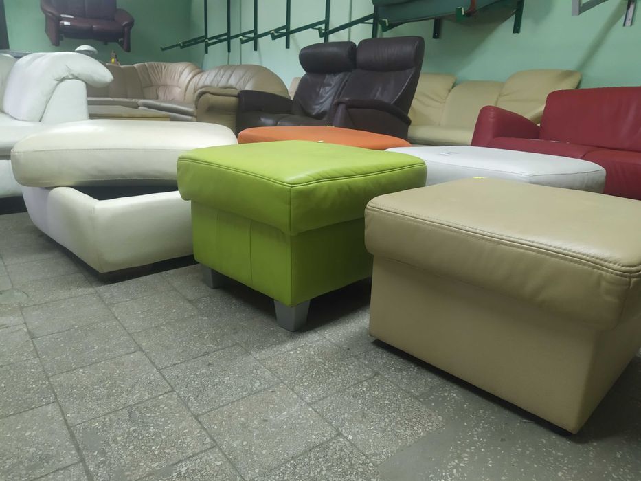 Кожаные пуфы  б/у привезены  из Германии!