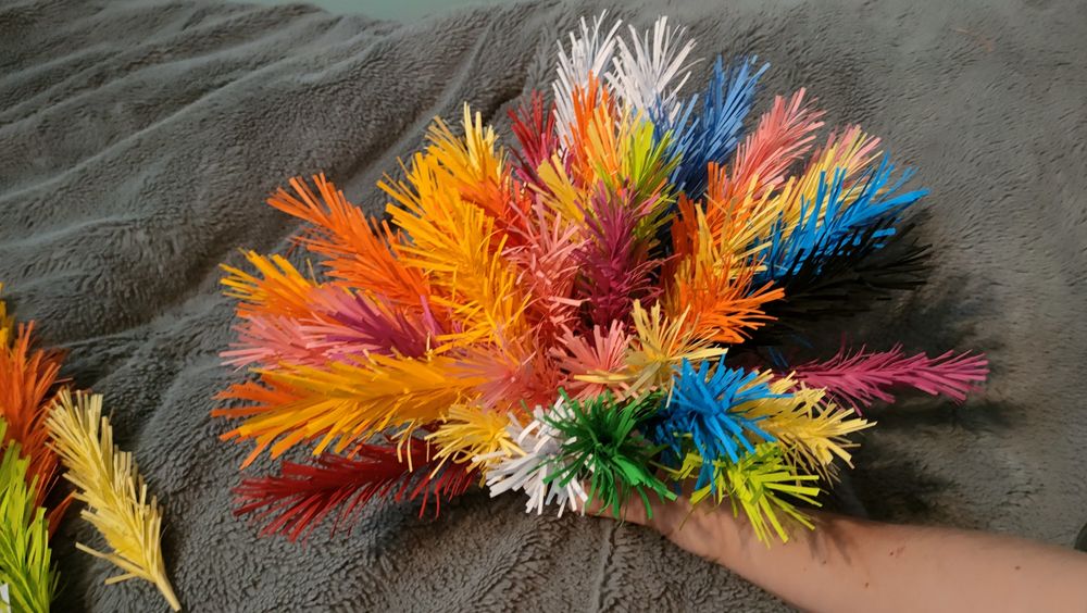 Kłosy do palm z papieru 120 sztuk