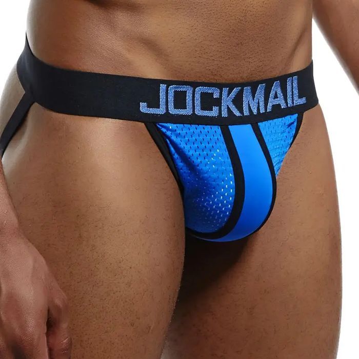 Sexy Męskie Sportowe Jockstrapy z Siatką i Kieszonką na Trening - XL