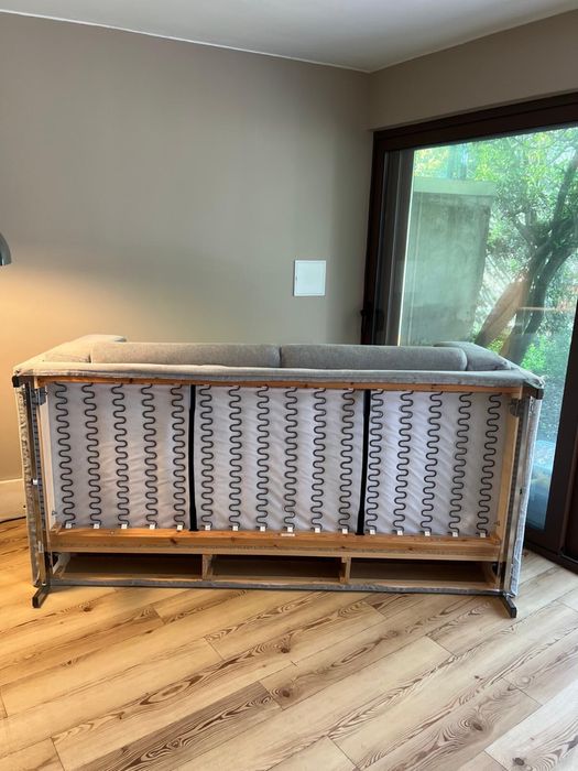 Sofá cinzento 200 cm muito confortável