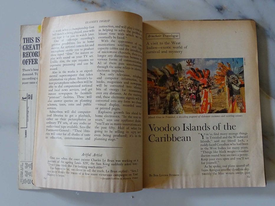 Reader's Digest 1967 r. reklamy
