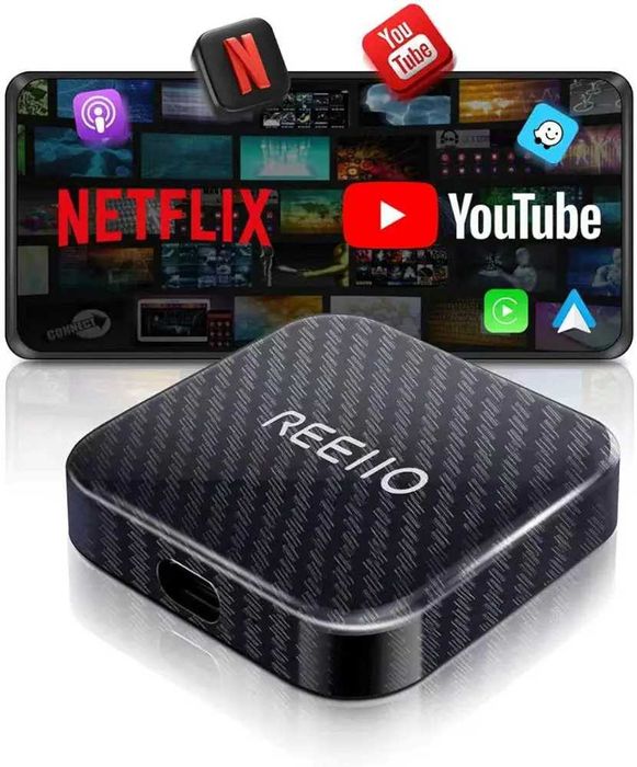 Bezprzewodowy adapter samochodowy Carplay do auta samochodu CarplayAndroid Auto  Reeiio Wireless Mini Ai