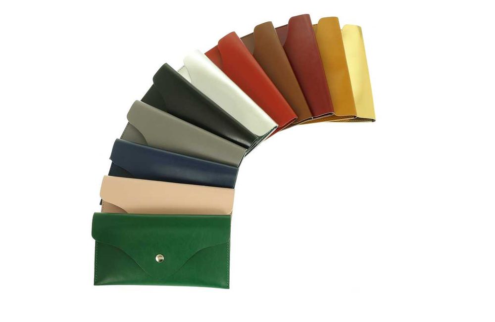 Nerka damska skórzana z paskiem granatowa skóra naturalna PL producent