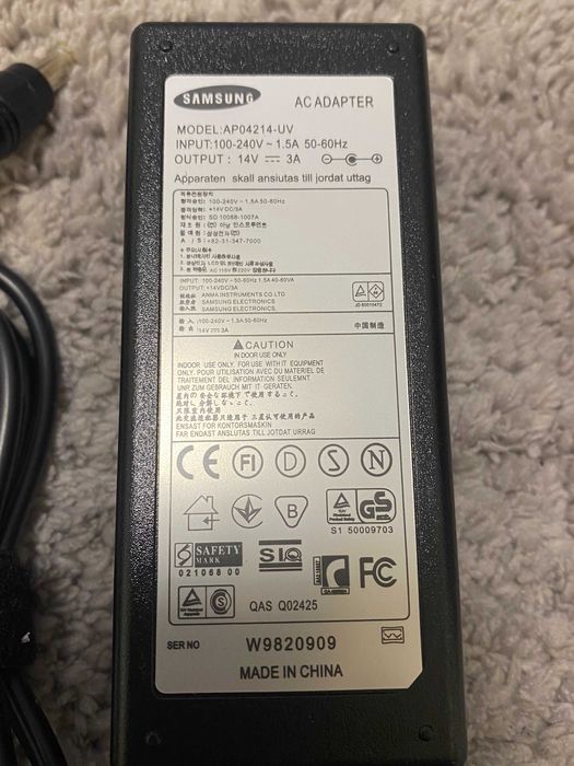 Блок живлення для моніторів Samsung 14V 3A 6.5*4.4 мм