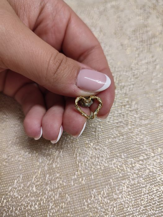 Kolczyki wkrętki serca z cyrkoniami