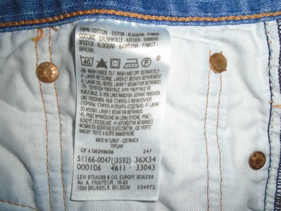 Джинсы Levis 511 USA W36 L34