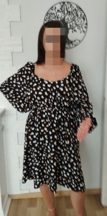 Sukienka midi casual czarna 46