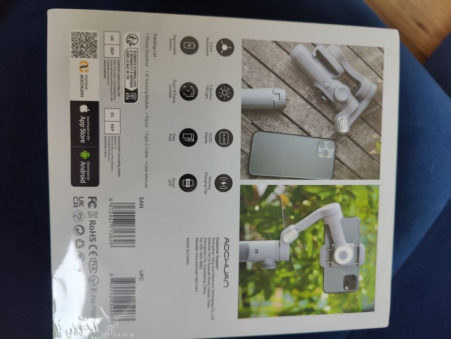 Gimbal 3-osiowy AOCHUAN Smart X Pro do telefonu nowy z gwarancją