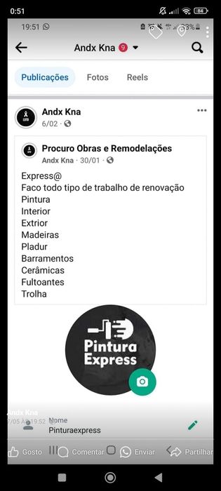 Trabalhos de renovação