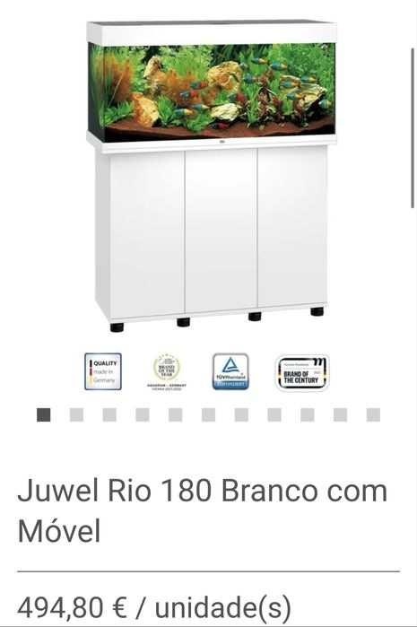 Aquario da Juwell 180L branco com movel e Filtro Externo