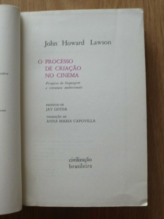 O Processo de Criação no Cinema
de John Howard Lawson