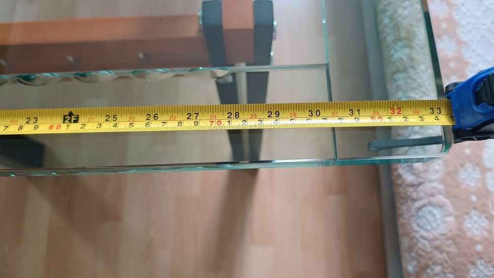 Стол стеклянный двойной.