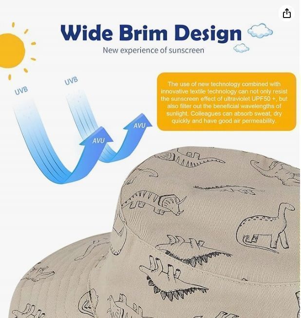 Kapelusz Przeciwsłoneczny Bucket Letni Kapelusz Plażowy Upf 50+,