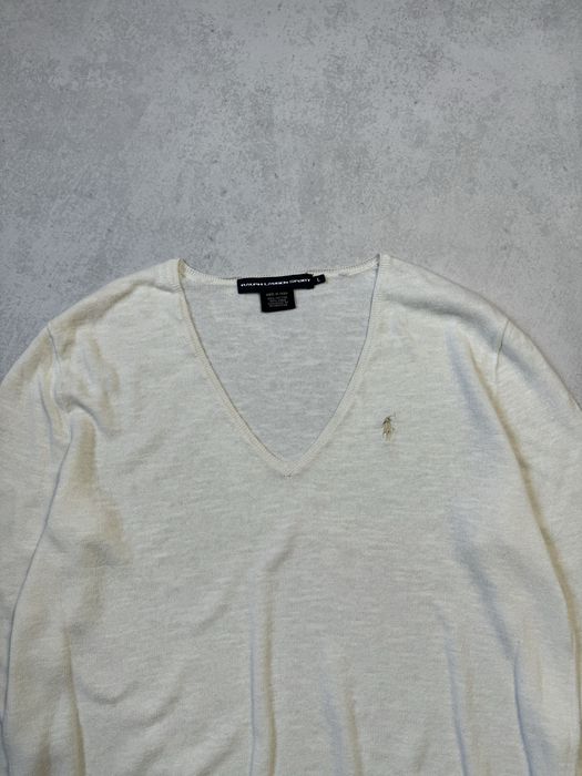 Винтажный свитер Polo Ralph Lauren женский лен + хлопок (оригинал)