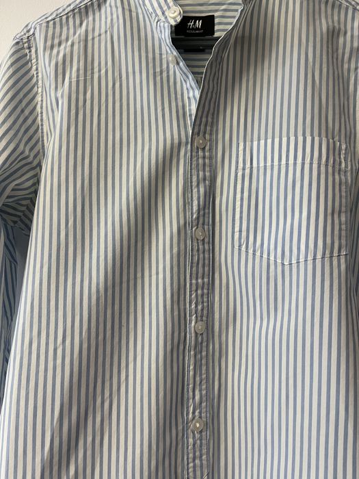 Camisa de homem as riscas azuis da H&M como nova tam XS (recomendo a S