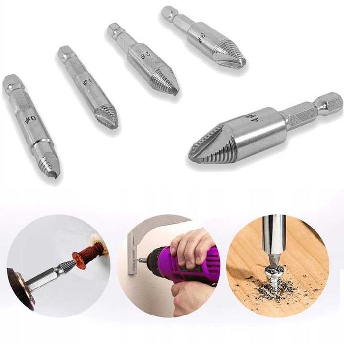 WYKRĘTAKI Klucze do urwanych śrub zerwanych szpilek gwintu