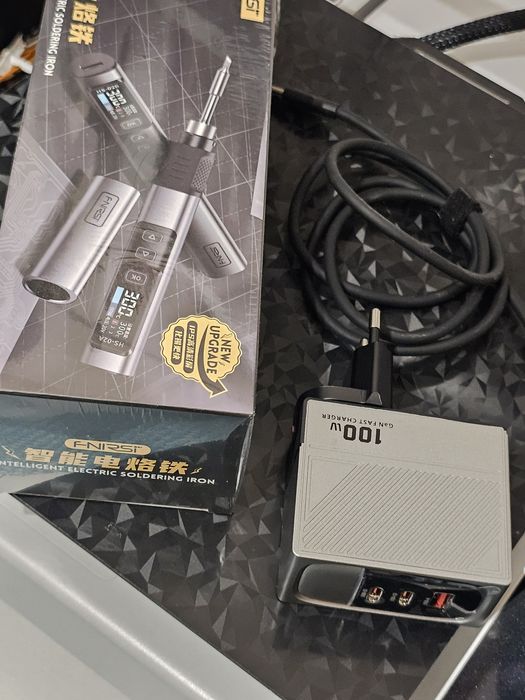 FNIRSI HS02-A, БЖ 100W GaN, силіконовий кабель