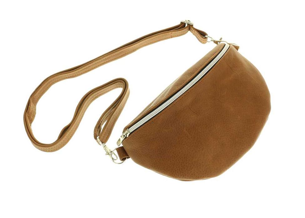 Damska nerka skórzana czerwona saszetka na pas do ramię PL producent